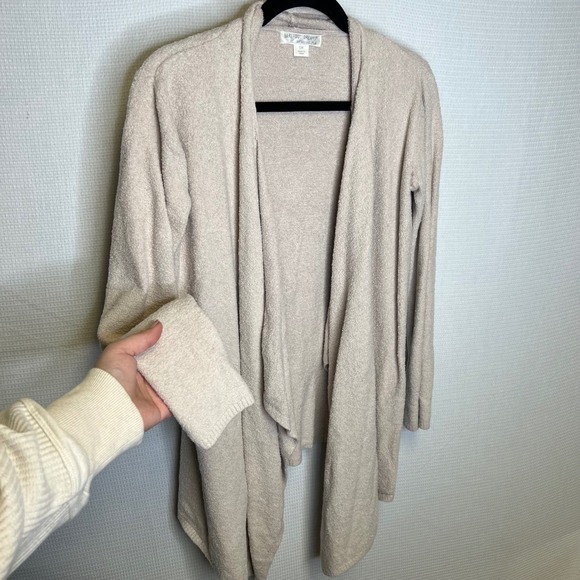 Barefoot Dreams Sweaters - Barefoot Dreams Bamboo Chic Lite Cardigan Tan Open Front‎ Wrap 436 Womens small